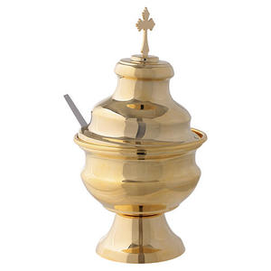 Encensoir religieux conçu pour le culte sacré et la messe, encensoir traditionnel catholique pour brûleur d'encens - Product Image 1