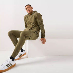 Servicio OEM, Chándales para Hombre Adulto, Tallas Grandes, con Cierre, Ropa de Entrenamiento, Ropa Casual para Hombre, Chándal Cargo para Caballeros - Product Image 5