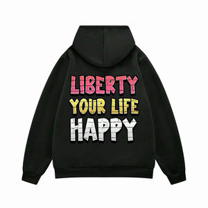 Street Wear DTG Printed <b>Hoodies</b> Casual Long Sleeve Distressed Washed Loose Hoodie <b>Trendy</b> Custom DTG Printing Vintage <b>Hoodies</b> - Product Image 2