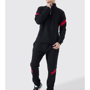 Conjunto Deportivo de Felpa 100% Algodón para Hombre, Estilo Casual de Invierno, Media Cremallera, 2 Piezas, Ropa Deportiva para Gimnasio, Logotipo Personalizado - Product Image 1