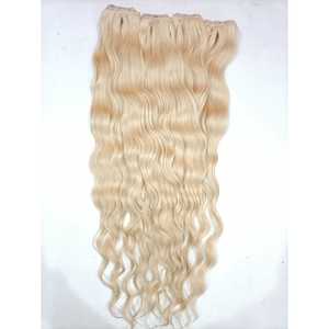 Extensiones de Cabello Humano Virgen Remy Indio Rubio 613 con Trama, Estilo Liso, de Cabello Peruano y Brasileño Decolorado - Product Image 3