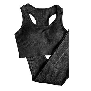 Conjunto de Yoga para Mujer, Moderno y Cómodo, de 2 Piezas, Sujetador Deportivo Comprimido y Pantalones Cortos, Transpirable, Color Sólido, Ropa Deportiva con Logotipo Frontal - Product Image 2