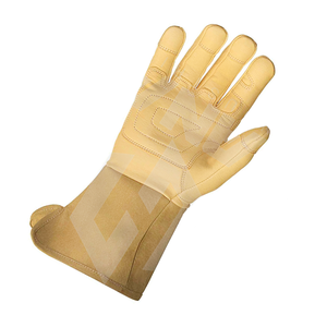 Vente en gros Logo personnalisé Gants de soudage en cuir de vache pour hommes Gants de protection à isolation thermique du Pakistan - Product Image 4