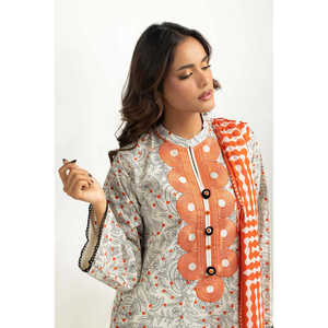 Traje Casual de 3 Piezas IUSTKSD-2062 con Estampado y Detalles Bordados Transpirables - Product Image 5