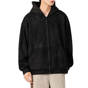 เสื้อฮู้ดซิปแบบสั่งทำพิเศษจากผู้ผลิต ผ้าหนา 500 กรัม สไตล์ซันเฟด พร้อมฮู้ดสำหรับผู้ชาย ลวดลายฟอกสีแบบแอซิดวอช โดย Ako - Product Image 3