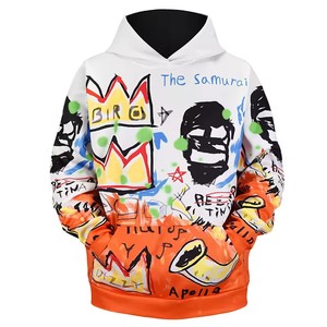 Sudadera con capucha de algodón mezclado de alta calidad con logotipo de impresión personalizado 3D para hombres Sudadera con capucha de invierno de gran tamaño con impresión en relieve - Product Image 1