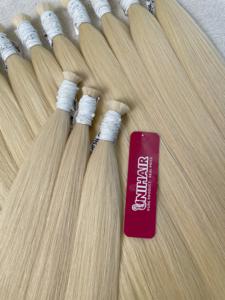 Extensions de cheveux en vrac vietnamiennes de haute qualité 100% vierge humaine crue de qualité 12A droites #613 couleur 100% vendeurs de cheveux en vrac bruts - Product Image 4