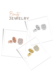 0.528 CT boucles d'oreilles en diamant rond et taille émeraude diamant cultivé en laboratoire bijoux fins 14K 18K pour les femmes personnalisation de bijoux disponible - Product Image 5