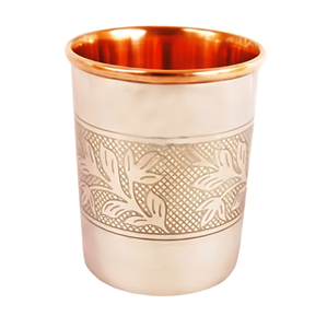 Vaso de agua Ayurvédica hecho a mano de vidrio de cobre puro auténtico para cocina, comedor, hogar, oficina, hoteles y regalos - Product Image 1