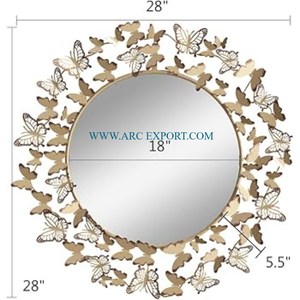 Espejo decorativo de pared chapado en oro de alta calidad Estilo de diseño costero único Aspecto elegante moderno Estándar de Venta caliente - Product Image 4