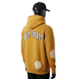 Sudadera con Capucha para Hombre, Algodón de Alta Calidad, Felpa de 320 GSM, Sensación Suave, Estilo Urbano, Acabado Desgastado, Sudadera Básica Personalizada con Relieve - Product Image 3