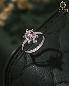 Anillo de moda fino de plata estilo turquesa clásico para mujer - Product Image 2