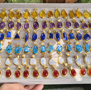 Best Selling Natural Gemstone Crystal Pendants in Golden Bezel Setting Premium Quality for Fashion Jewelry <b>Gift</b> in Wholesale - Product Image 6