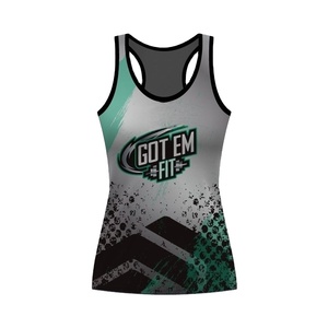 Alta calidad de las mujeres Softball Racerback Jersey Tank Tops de alta calidad al por mayor sublimación Softball Jersey mejor ropa deportiva - Product Image 1