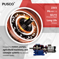 Roulement à billes à gorge profonde PUSCO EMQ Quality 6205 2RS 25x52x15mm, ABEC-3 P6 GCr15 Acier chromé Z3V3, roulement de pompe à alésage 25mm