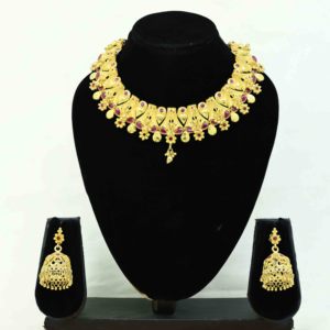 Joyería Chapada en Oro de 14K, 18K y 24K al por Mayor, Conjunto de Joyería con Diseño Floral, Joyería India, Joyería de Latón Rellena de Oro. - Product Image 2