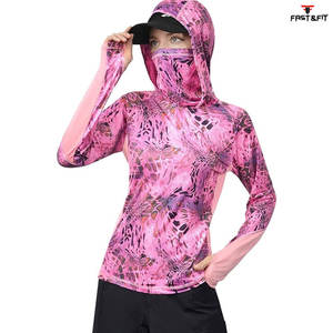 Maillot de pêche de haute qualité tissu polyester à séchage rapide sweats à capuche par sublimation à manches longues sweats à capuche respirants pour femmes à séchage rapide - Product Image 2