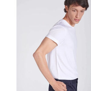 Couleurs T-shirt à manches courtes pour hommes adultes T-shirts de style Logo personnalisé T-shirts épais en coton épais uni pour hommes - Product Image 2