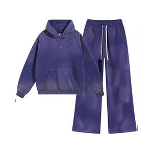 Conjunto Deportivo de 2 Piezas con Capucha para Invierno, Estilo Urbano, Felpa Técnica, Lavado Ácido, Lavado a la Piedra, Sudadera con Capucha Estampada en 3D, Pantalones Deportivos con Bolsillos - Product Image 6