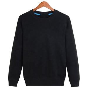 Logotipo personalizado 100% algodón sudadera en blanco Color sólido Streetwear Unisex cuello redondo sudaderas ligeras sudaderas lisas - Product Image 2