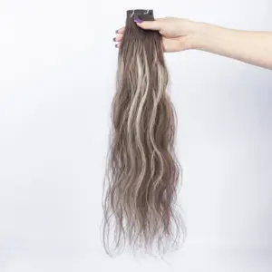 Pacotes de trama dupla desenhada Genius para mulheres cabelo humano invisível ondulado natural