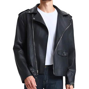 Nueva moda, PU Unisex chaqueta de cuero, cuello levantado de invierno, logotipo frontal personalizado, varios colores, productos listos, impermeable para exteriores, transpirable - Product Image 4