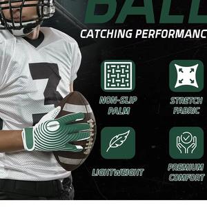 Guantes de Receptor de Fútbol Americano de Alta Calidad 2025, Transpirables, Flexibles, de Dedo Completo, Ligeros, con Protección de Palma Sublimada - Product Image 5