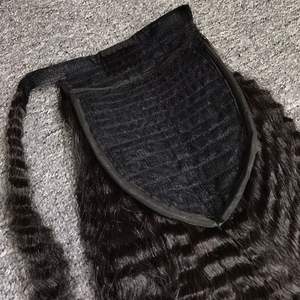 Hot Genius Pony Tail 100% Trame de cheveux vierges de haute qualité Kinky Straight Cheveux humains vietnamiens teints en Bk avec grand Sto - Product Image 4