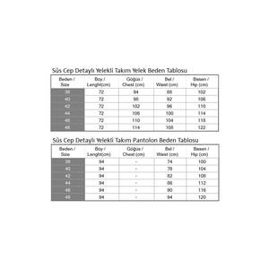 Conjunto de Chaleco Casual Detallado Indigo MSW19249-2, Blazer Largo, Pantalones Midi, Logotipo Personalizable, Patrón Sólido, Tweed Tejido, Chifón - Product Image 5