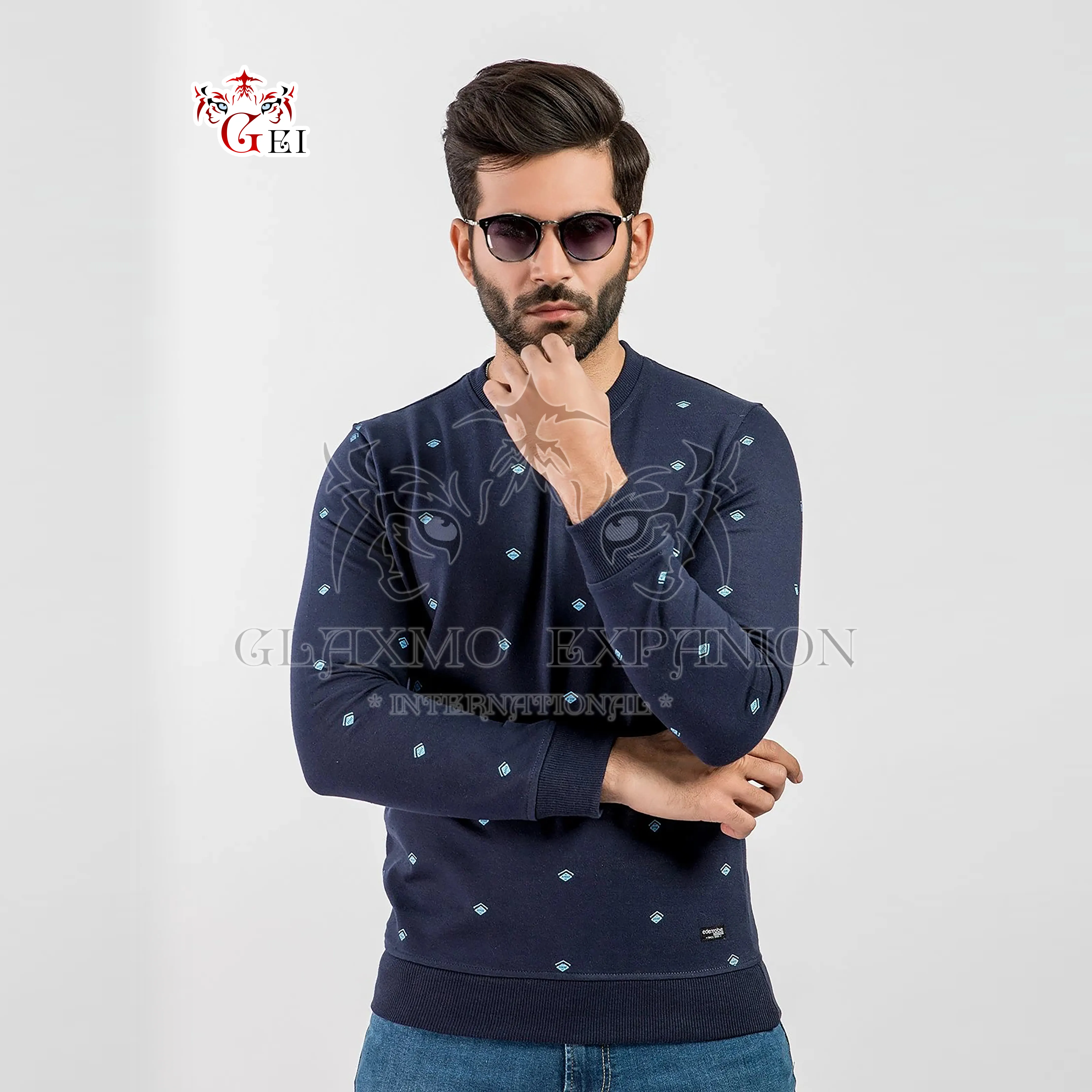 Latest Design Men sweatshirt In Best Price Men sweatshirts blue dots Comfortable Men For Sale Online 2022