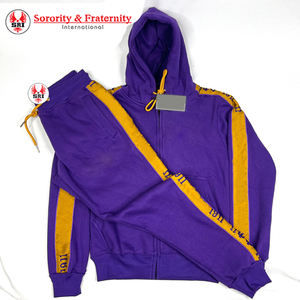 Chándal Personalizado de Algodón Omega con Bordado, Chándal Griego de Alta Calidad para Hermandades, Chándal Transpirable para Hombres - Product Image 4