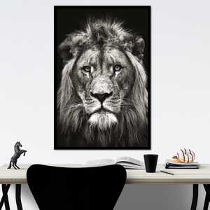 Affiche de lion noir et blanc de Christian Meermann pour décoration murale - Product Image 2