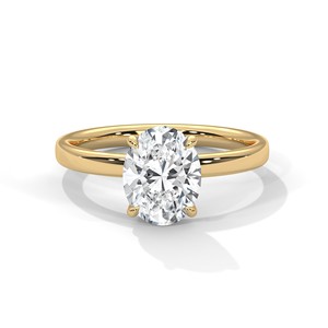 1.67ct Oval Cut CZ <b>Solitaire</b> <b>Ring</b> 925 Sterling <b>Silver</b> Classic Engagement Band - Product Image 3