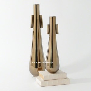 Meilleure vente de vase à fleurs en métal en acier inoxydable pour la maison salon décoration extérieure décor de fête de mariage vase en métal poli brillant - Product Image 6