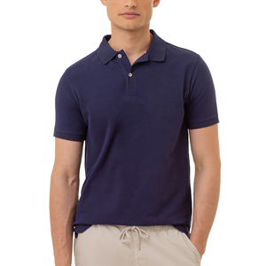 Polo de verano para hombre, camiseta de manga corta bordada de Color sólido, ropa de calle, camiseta Polo de Golf que absorbe la humedad a la moda - Product Image 4