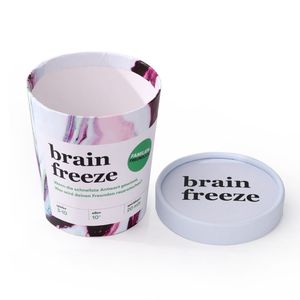 Por encargo respetuoso con el medio ambiente 2mm arte papel cerebro congelar caja cilindro Kraft cartón UV ventaja lámina en relieve especificaciones - Product Image 6