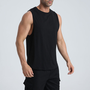 Men's Cotton Spandex Crew Neck <b>Vest</b> Breathable Gym Top Tanks <b>Slim</b> Fitness Sleeveless <b>Vest</b> for Sport - Product Image 6