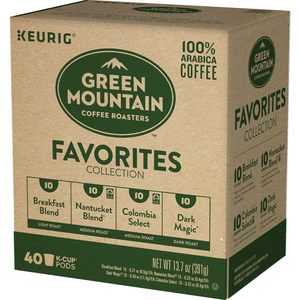 Paquete de 40 de la colección Green Mountain Coffee Roasters Favorites - Product Image 1
