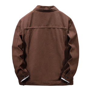 Chaquetas vaqueras de invierno de talla grande para hombre de diseño personalizado, pantalones vaqueros rellenos de algodón lavado OEM transpirables con cierre de botón tejido - Product Image 6