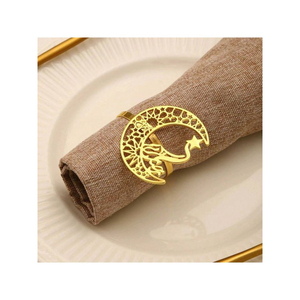 Anneau de serviette de célébration de l'Aïd Accessoires de table Anneau de serviette en métal de première qualité Porte-mouchoirs Design fantaisie Anneau et support de serviette - Product Image 6
