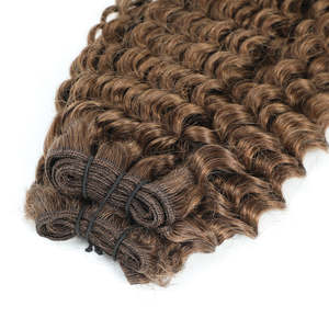 Nuevas Extensiones de Cabello Humano Chino Rizado Jerry 3C # 6 Extensiones de Cabello Marrón Medio de 8-28 Pulgadas - Product Image 2