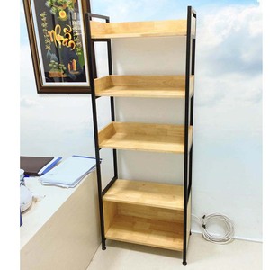 Étagère décorative VEGA à 4 niveaux 60x32x161cm en bois d'hévéa, type support pour salon - KS68097 - Product Image 6