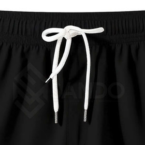 กางเกงขาสั้นชายหาดลำลองสำหรับผู้ชายสีทึบชุดวิ่งผ้าฝ้าย100% สไตล์ใหม่ - Product Image 2