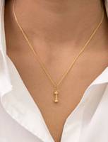 Valentijnsdag Sale Massief 925 Sterling Zilver 14k Goud Verguld Halters Ketting Vermeil Eeuwigheids Charm Hangertje Gym Lover Unisex Fijne