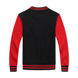 Chaqueta Universitaria Transpirable para Hombre OEM con Bordado Chenille y Mangas de Cuero, Chaqueta de Baloncesto Personalizada, Ropa Casual Universitaria - Product Image 4