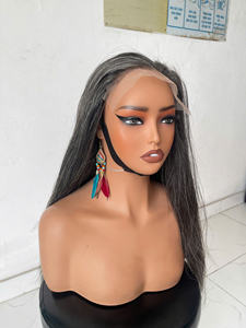 Luxury Grey HD Lace Front Wig Hair Raw Vietnamese Virgin <b>Curly</b> Human Hair Premium Hair <b>Extensions</b> - Product Image 4