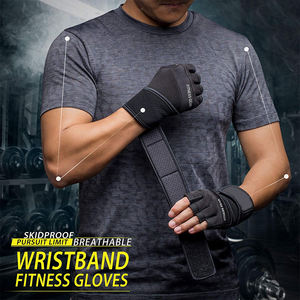 Gym Workout Best Weightlifting Body Building Training <b>Fitness</b> <b>Gloves</b> With Strap Sports & Entertainment Gym <b>Gloves</b> - Product Image 3