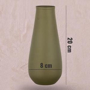 Jarrón de mesa de metal verde moderno con acabado elegante, perfecto para decoración de dormitorio y sala de estar, precio asequible - Product Image 3