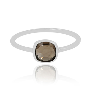 Bijoux fabuleux bague minimaliste en argent sterling 925 en pierre de lune arc-en-ciel naturel - Product Image 5