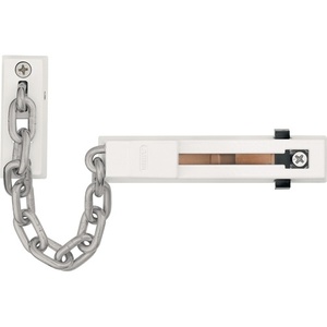 ABUS SK66 White <b>Door</b> Chain Child Safety Lock 165 mm Length DIN Left/Right Complemented Promotional Reflective Stickers <b>Lights</b> - Product Image 1
